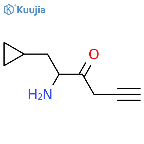 2-Amino-1-cyclopropylhex-5-yn-3-one structure