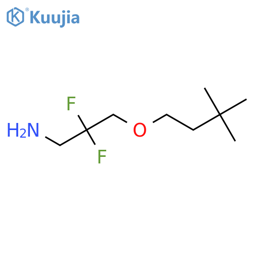 1-Propanamine, 3-(3,3-dimethylbutoxy)-2,2-difluoro- structure