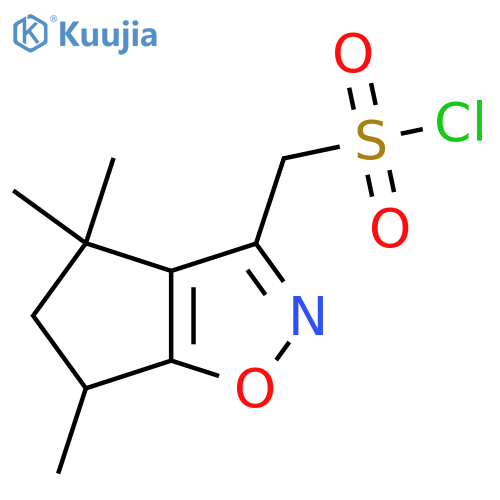 {4,4,6-trimethyl-4H,5H,6H-cyclopentad1,2oxazol-3-yl}methanesulfonyl chloride structure