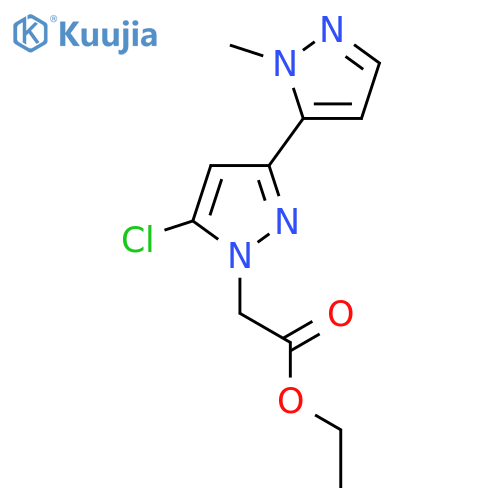 ethyl 2-5-chloro-3-(1-methyl-1H-pyrazol-5-yl)-1H-pyrazol-1-ylacetate structure