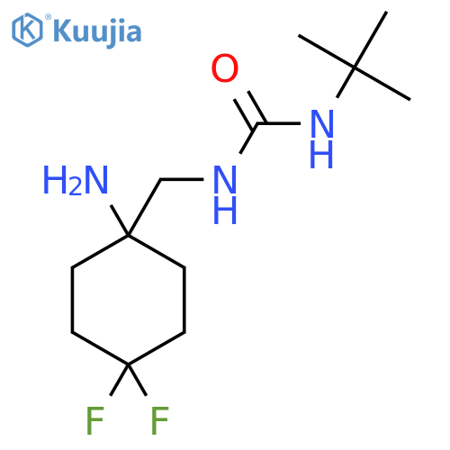 1-(1-amino-4,4-difluorocyclohexyl)methyl-3-tert-butylurea structure