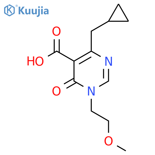 4-(cyclopropylmethyl)-1-(2-methoxyethyl)-6-oxo-1,6-dihydropyrimidine-5-carboxylic acid structure