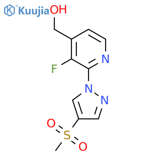 3-fluoro-2-(4-methanesulfonyl-1H-pyrazol-1-yl)pyridin-4-ylmethanol structure