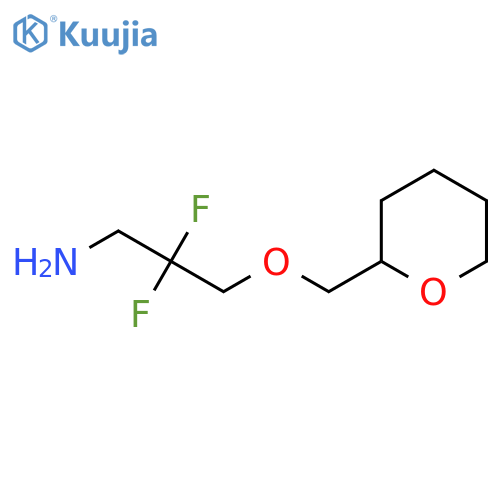 2,2-Difluoro-3-[(oxan-2-yl)methoxy]propan-1-amine structure