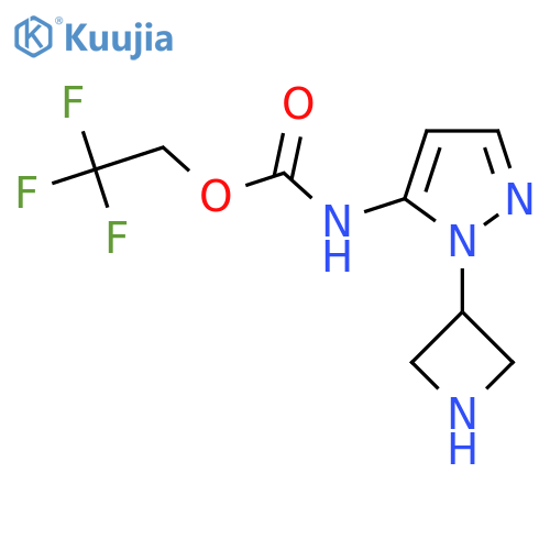 2,2,2-trifluoroethyl N-1-(azetidin-3-yl)-1H-pyrazol-5-ylcarbamate structure