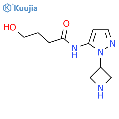 N-1-(azetidin-3-yl)-1H-pyrazol-5-yl-4-hydroxybutanamide structure