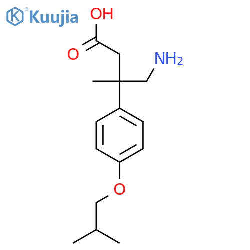 4-amino-3-methyl-3-4-(2-methylpropoxy)phenylbutanoic acid structure