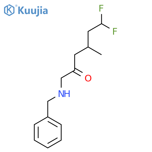 1-(Benzylamino)-6,6-difluoro-4-methylhexan-2-one structure