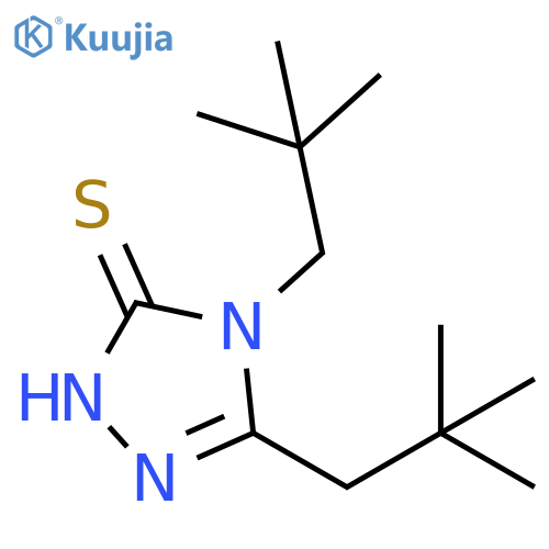 3H-1,2,4-Triazole-3-thione, 4,5-bis(2,2-dimethylpropyl)-2,4-dihydro- structure