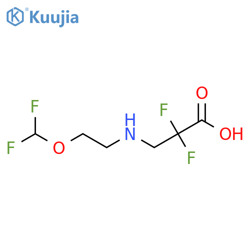 Propanoic acid, 3-[[2-(difluoromethoxy)ethyl]amino]-2,2-difluoro- structure