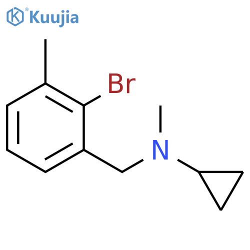Benzenemethanamine, 2-bromo-N-cyclopropyl-N,3-dimethyl- structure
