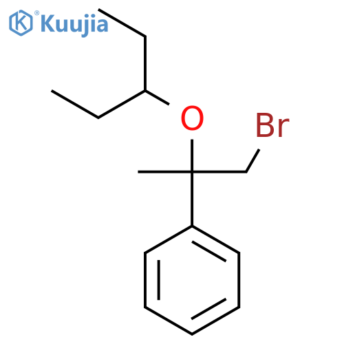 1-bromo-2-(pentan-3-yloxy)propan-2-ylbenzene structure