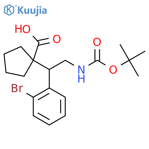 1-1-(2-bromophenyl)-2-{(tert-butoxy)carbonylamino}ethylcyclopentane-1-carboxylic acid structure