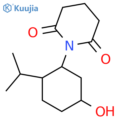 1-[5-Hydroxy-2-(propan-2-yl)cyclohexyl]piperidine-2,6-dione structure