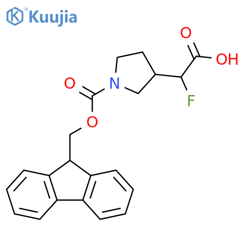 3-Pyrrolidineacetic acid, 1-[(9H-fluoren-9-ylmethoxy)carbonyl]-α-fluoro- structure