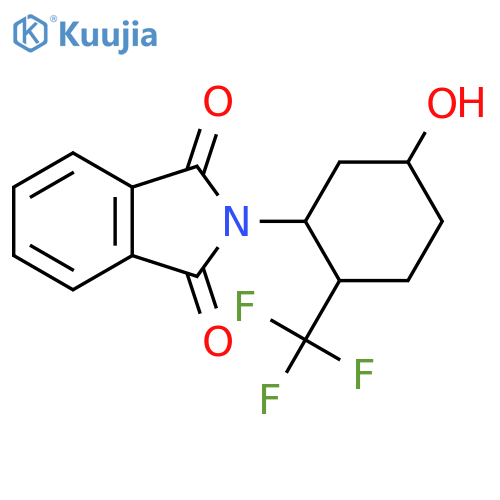 2-[5-hydroxy-2-(trifluoromethyl)cyclohexyl]-2,3-dihydro-1H-isoindole-1,3-dione structure