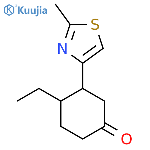 4-Ethyl-3-(2-methyl-1,3-thiazol-4-yl)cyclohexan-1-one structure