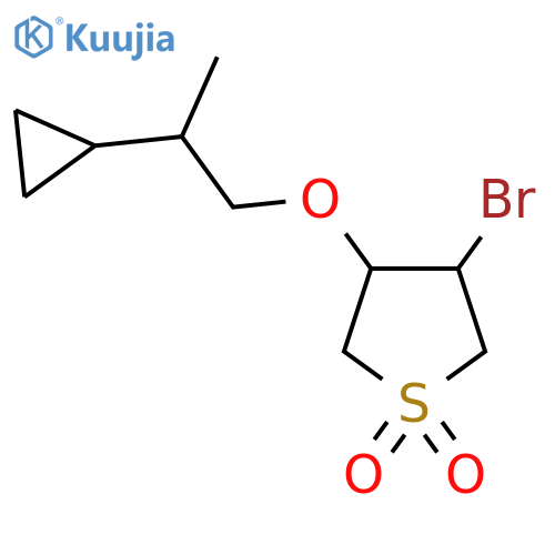 3-bromo-4-(2-cyclopropylpropoxy)-1lambda6-thiolane-1,1-dione structure