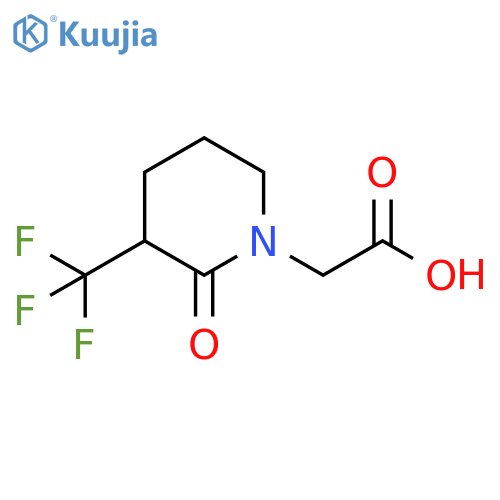 2-[2-oxo-3-(trifluoromethyl)piperidin-1-yl]acetic acid structure