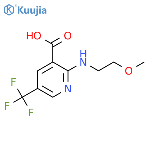2-(2-methoxyethyl)amino-5-(trifluoromethyl)pyridine-3-carboxylic acid structure