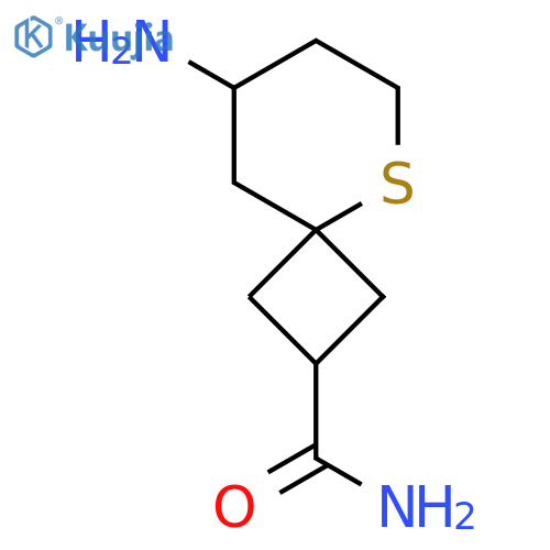 8-amino-5-thiaspiro3.5nonane-2-carboxamide structure