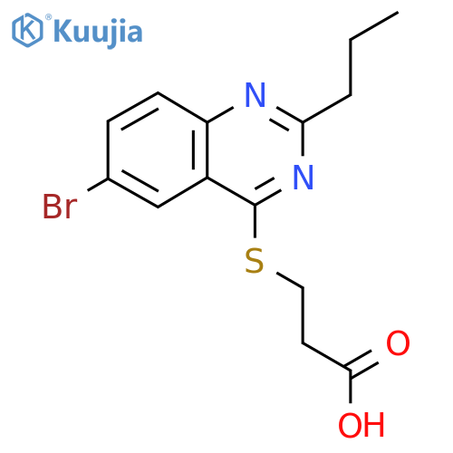 3-[(6-Bromo-2-propylquinazolin-4-yl)sulfanyl]propanoic acid structure