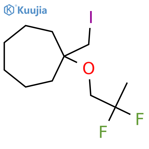 1-(2,2-difluoropropoxy)-1-(iodomethyl)cycloheptane structure