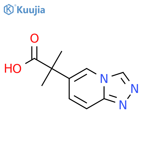 2-methyl-2-{1,2,4triazolo4,3-apyridin-6-yl}propanoic acid structure