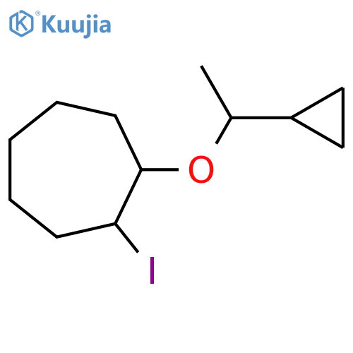 1-(1-cyclopropylethoxy)-2-iodocycloheptane structure