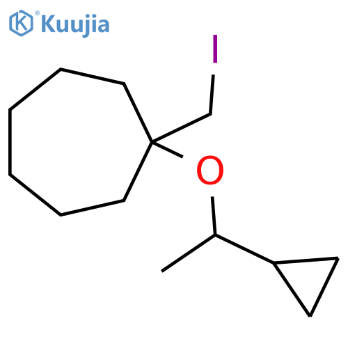 1-(1-cyclopropylethoxy)-1-(iodomethyl)cycloheptane structure