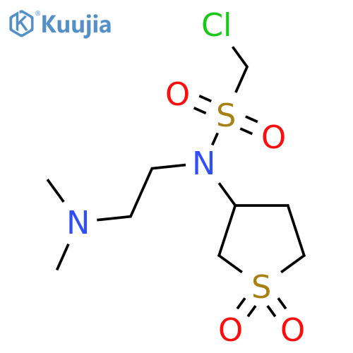1-chloro-N-[2-(dimethylamino)ethyl]-N-(1,1-dioxo-1lambda6-thiolan-3-yl)methanesulfonamide structure