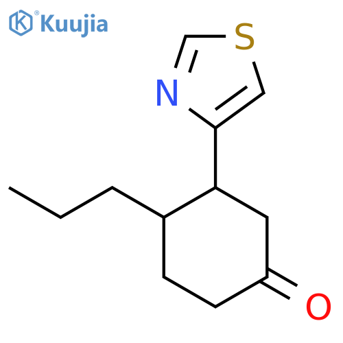 4-Propyl-3-(1,3-thiazol-4-yl)cyclohexan-1-one structure