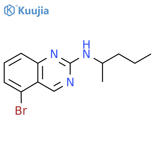 5-bromo-N-(pentan-2-yl)quinazolin-2-amine structure
