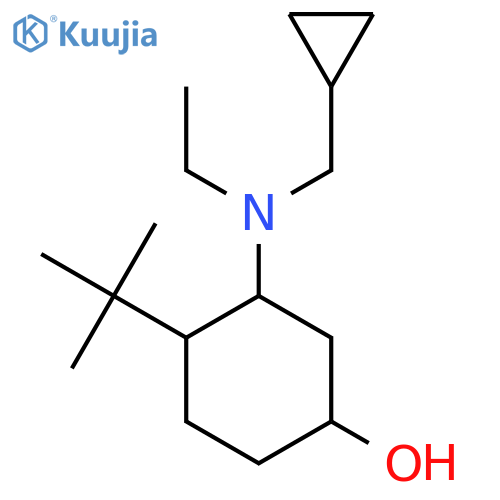 4-Tert-butyl-3-[(cyclopropylmethyl)(ethyl)amino]cyclohexan-1-ol structure