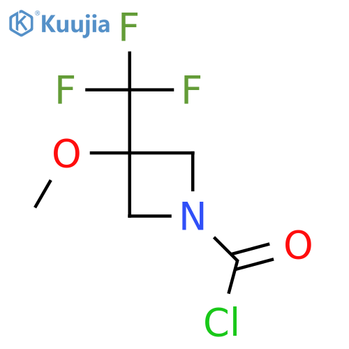 3-Methoxy-3-(trifluoromethyl)azetidine-1-carbonyl chloride structure