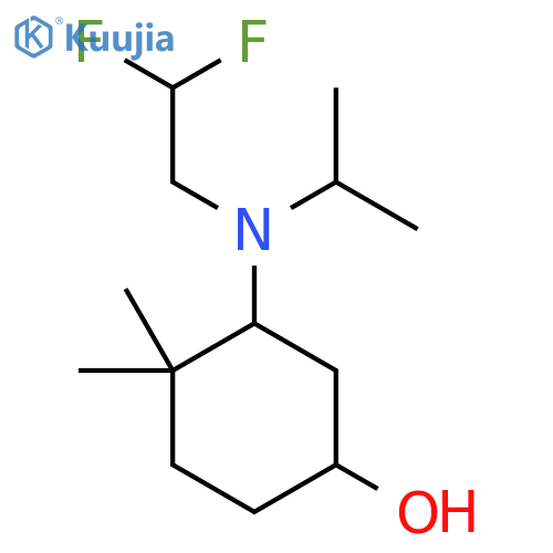 3-[(2,2-Difluoroethyl)(propan-2-yl)amino]-4,4-dimethylcyclohexan-1-ol structure