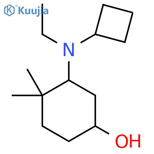 3-[Cyclobutyl(ethyl)amino]-4,4-dimethylcyclohexan-1-ol structure