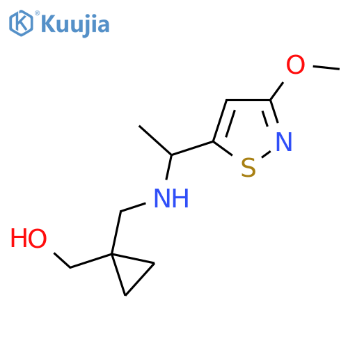 1-({1-(3-methoxy-1,2-thiazol-5-yl)ethylamino}methyl)cyclopropylmethanol structure