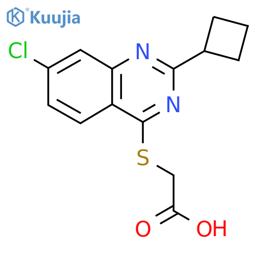 2-[(7-Chloro-2-cyclobutylquinazolin-4-yl)sulfanyl]acetic acid structure