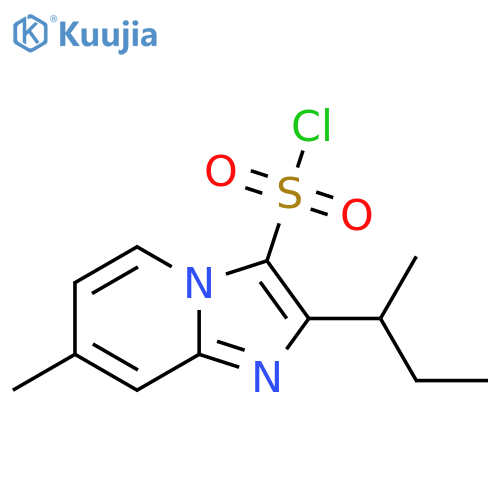 2-(butan-2-yl)-7-methylimidazo1,2-apyridine-3-sulfonyl chloride structure