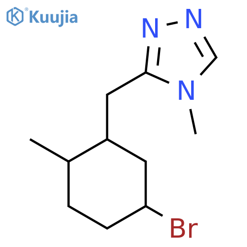 3-(5-bromo-2-methylcyclohexyl)methyl-4-methyl-4H-1,2,4-triazole structure