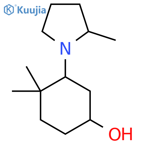 4,4-Dimethyl-3-(2-methylpyrrolidin-1-yl)cyclohexan-1-ol structure