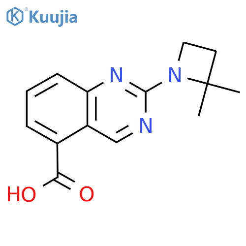 2-(2,2-dimethylazetidin-1-yl)quinazoline-5-carboxylic acid structure