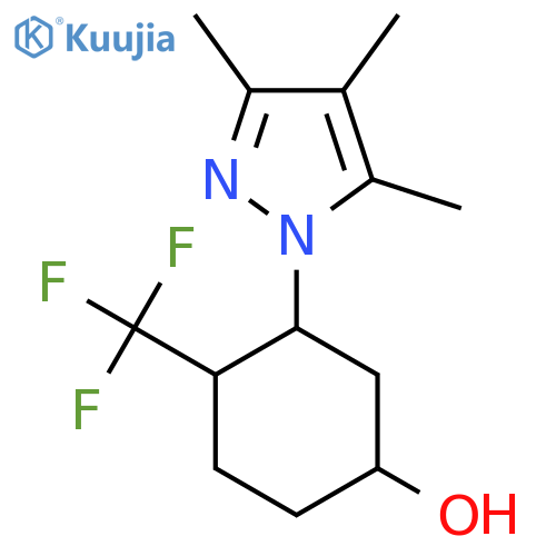 4-(trifluoromethyl)-3-(trimethyl-1H-pyrazol-1-yl)cyclohexan-1-ol structure