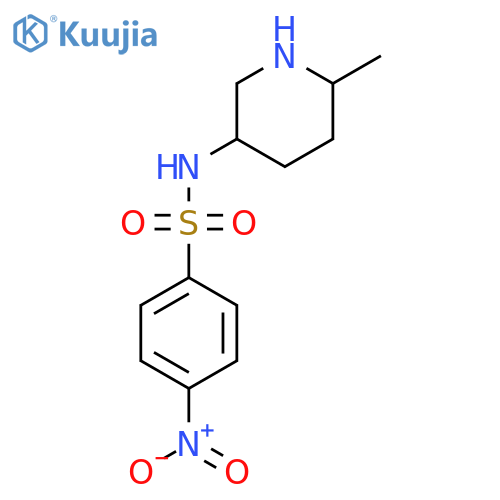 N-(6-methylpiperidin-3-yl)-4-nitrobenzene-1-sulfonamide structure