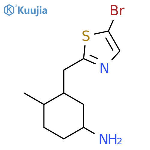 3-[(5-Bromo-1,3-thiazol-2-yl)methyl]-4-methylcyclohexan-1-amine structure