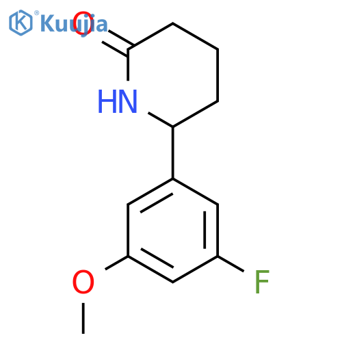 6-(3-Fluoro-5-methoxyphenyl)piperidin-2-one structure