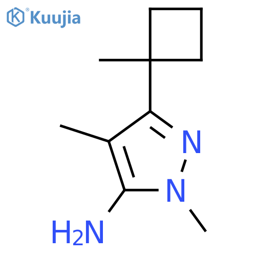 1,4-dimethyl-3-(1-methylcyclobutyl)-1H-pyrazol-5-amine structure