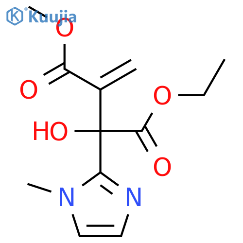 1-ethyl 4-methyl 2-hydroxy-2-(1-methyl-1H-imidazol-2-yl)-3-methylidenebutanedioate structure