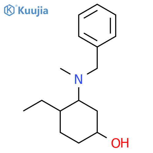 3-[Benzyl(methyl)amino]-4-ethylcyclohexan-1-ol structure